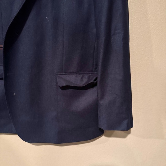 JB Britches Wool Cashmere Blend Single Breasted Blazer Navy Blue Size 54R MENS - Picture 3 of 10